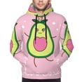 thumbnail image 4 of Bingfone Cute Avocado Men'S Drawstring Hoodie Long Sleeve Pocket Sweatshirts-Small, 4 of 9