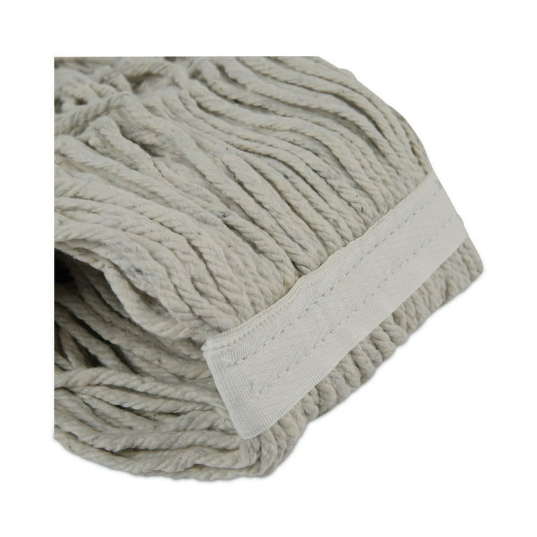 Banded Cotton Mop Head, #24, White, 12/Carton Banded Cotton Mop Head, #24, White, 12/Carton
