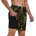 thumbnail image 2 of Yiaed Sloth Doing Yoga Print Mens Swim Trunks Bathing Suit Compression Liner Beach Swim Shorts Swimwear Quick Dry Zipper Pocket No-Chafing Board Short-X-Large, 2 of 6