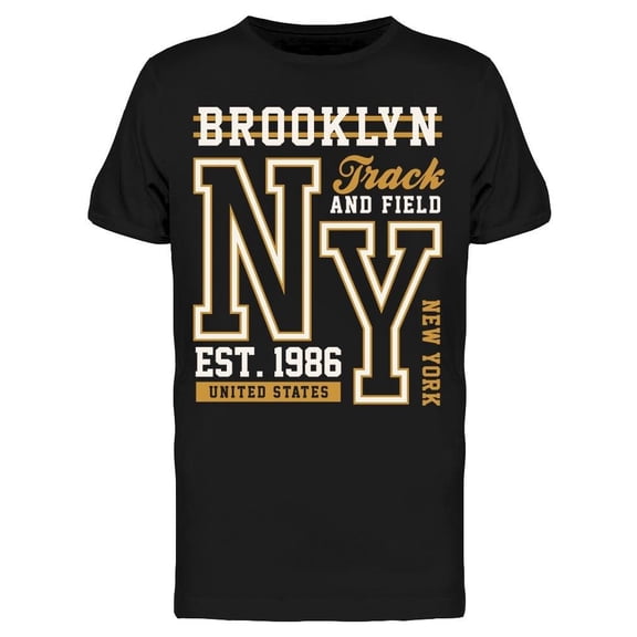 Text: Brooklyn Track And Field Tee Men's -Image by Shutterstock