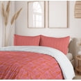 thumbnail image 6 of Ambesonne Abstract Duvet Cover Set, Surreal Tartan, 2-Calking, Fuchsia Dark Coral, 6 of 7