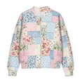 thumbnail image 4 of DISNIMO Flower Printed Jackets for Women Long Sleeve Sweatshirts Zip Up Outwear Casual Jackets Fall Winter Clothes, 4XL, 4 of 7