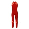thumbnail image 3 of iiniim Kid Girl Mock Neck Skating Sleeveless Jumpsuit Unitards Dancewear, 3 of 6