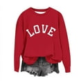 thumbnail image 5 of Bnwani Sweatshirt Girls Long Sleeve Sports Sweatshirt Cute Plain Letter Printed Pullover, 5 of 7