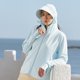 thumbnail image 4 of Ropa de protección solar de verano de seda de hielo para mujer, protección UV, fina, transpirable, ala grande, ropa de protección solar desmontable para hombres YC242, 4 of 5