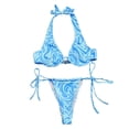 thumbnail image 4 of Bañador de bikini con costuras y estampado dividido en la playa para vacaciones de mujer OAVQHLG3B Store  lin121212, 4 of 4