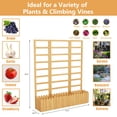 thumbnail image 6 of Foldable Wooden Trellis Planter Box, Ideal for Climbing Plants, Fits Small & Large Spaces, Natural, 6 of 9