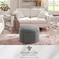 thumbnail image 2 of Denis Ottoman Light Grey Linen 26L x 23.2W x 16.5H Upholstered SlipcoverSkirted, 2 of 9