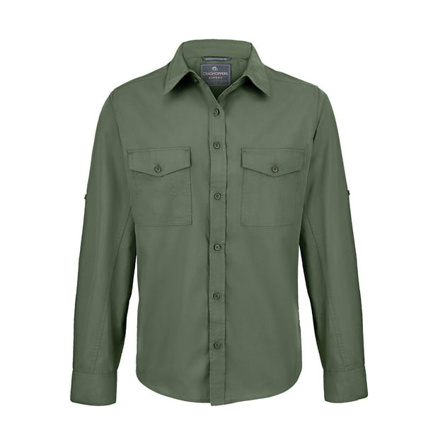 Craghoppers - Camisa Expert Kiwi de Manga Larga para Hombre (Verde Cedro)