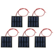 Jadeshay Mini Panel Solar 5 Piezas Mini Panel Solar Fuente de alimentacin mdulo Placa con 30 cm Rojo Negro lnea DC2V 150mA