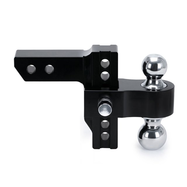 Adjustable Trailer Hitch 2" Receiver 6" Drop/Rise Drop Hitch 12500 LBS GTW Ball Mount 2" 2-5/16" Dual Towing Ball Double Locks ,Improve Structural Strength