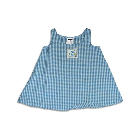 

Mulberribush Infant / Toddler Girls Sleeveless Cotton Sundress Jumper Dress 27529-18Months (Bright Blue Flower)