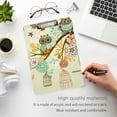 thumbnail image 5 of FMSHPON Owl Autumn Floral Clipboard Hardboard Wood Nursing Clip Board and Pull for Standard A4 Letter 13x9 inches, 5 of 8
