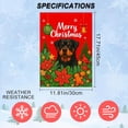 thumbnail image 2 of Christmas Dog Garden Flag 12x18 Inch Double Sided Winter Rottweiler with Poinsettia Gingerbread Ornaments Snowflakes for Outdoor Yard Lawn Porch Patio Welcome Decor, 2 of 6