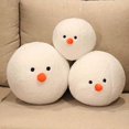 thumbnail image 5 of White Snowball Doll Pillow Snowman Plush Toy Ball Doll Cartoon Soft Cute Christmas Gift for Children, 5 of 5