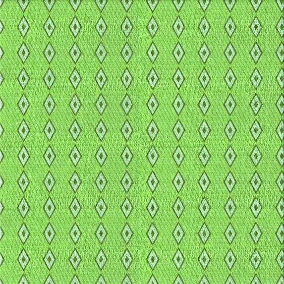 Ahgly Company Indoor Square Patterned Pea Green Area Rugs, 6' Square