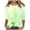 Green 15, variant on LIaqionyy St. Patricks Day Tops for Women Trendy Casual Round Neck 3/4 Sleeve Loose Pullover Shamrock T-Shirt