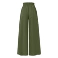 thumbnail image 5 of jiaxiM Linen Pants Women Tall High Waisted Wide Leg Cotton Palazzo Pants for Women Drawstring Baggy Work Trousers for Women Women Lounge Pants with Pockets Vacation Outfits, 5 of 6