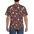 thumbnail image 3 of Bixox Men's Winter Holiday Christmas Printed Short Sleeve Skinny Athletic T-Shirt, 3 of 6