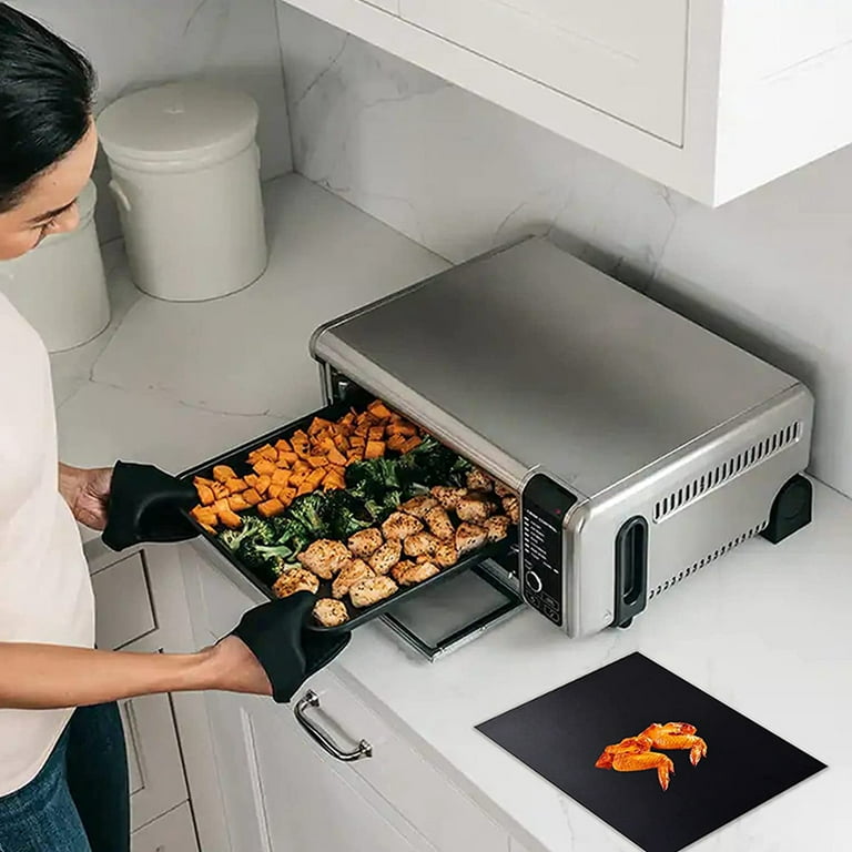 LIHMHSA 4 Pack Air Fryer Oven Liners, Nonstick Air Fryer Oven Mat Baking  Mat Compatible with Ninja SP101 SP201 Foodi Air Fry Oven, Toaster Oven