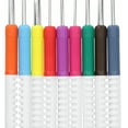 thumbnail image 2 of Fdit 9Pcs Crochet Set ABS 2-Color Plastic Handle DIY Hand‑Woven Sweater Knitting Tools,Knitting Tools,2-Color Crochet, 2 of 11