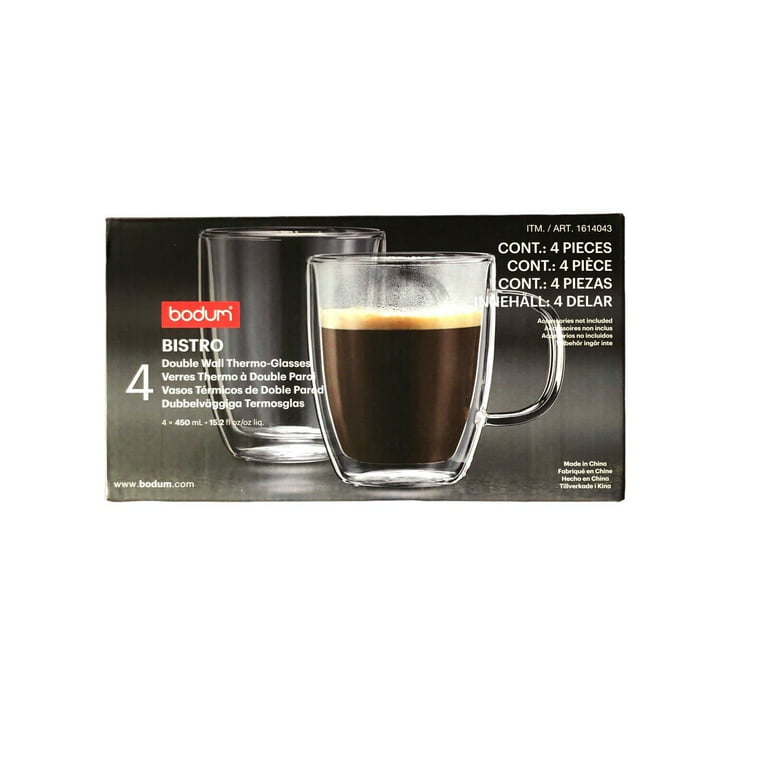 Bodum Bistro Glass Espresso Mug 5 oz – Set of 2