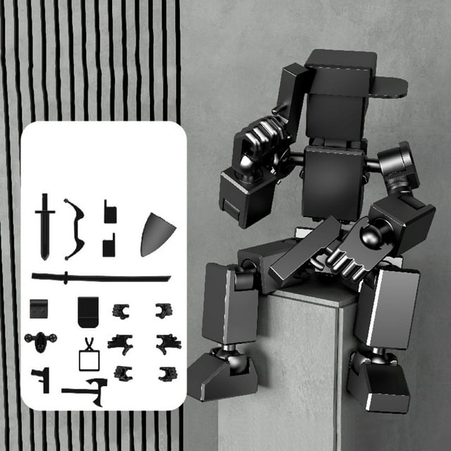 Kit De Figura De Acción Articulada, Modelo Con Múltiples Articulaciones, Juguete Para Armar Con Manos Intercambiables, Accesorios Personalizables Y Colección De Armas Para Un Juego Creativo.