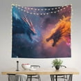 thumbnail image 2 of Pofeuu Watercolor Sky Dragon Print Wall Tapestry Decoration Wall Hanging Tapestry 60 x 51 Inch, 2 of 6