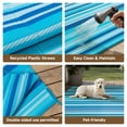 thumbnail image 4 of BERTHMEER 9'x12' Large Outdoor Rugs on Sale Clearance Blue Waterproof Plastic Straw Camping Porch Pool Deck RV Rugs for outside, 4 of 5