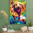 thumbnail image 2 of Otterhound Dog Soccer Stretched Canvas Size 8x12 – Funny Otterhound Dog Playing Soccer Canvas Wall Art for Sports Lovers, Pet Lovers, Home Decor, 2 of 5