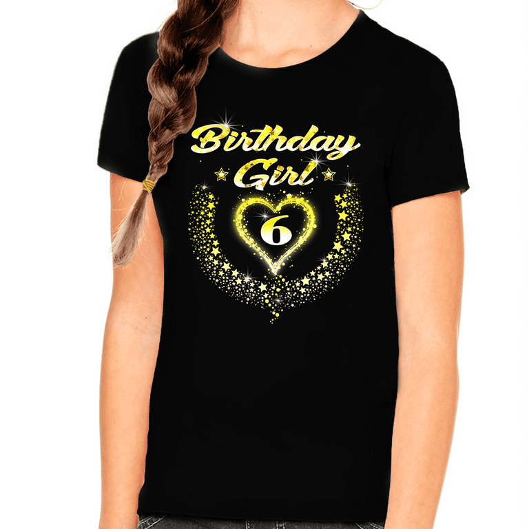 6th birthday shirt girl