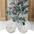 thumbnail image 4 of WKSCLPAI Tree Skirt,Fall Tree Skirt,White Christmas Tree Skirt,Mini Tree Skirt,30.7in Snowflake Design for Holiday Decorations, 4 of 8