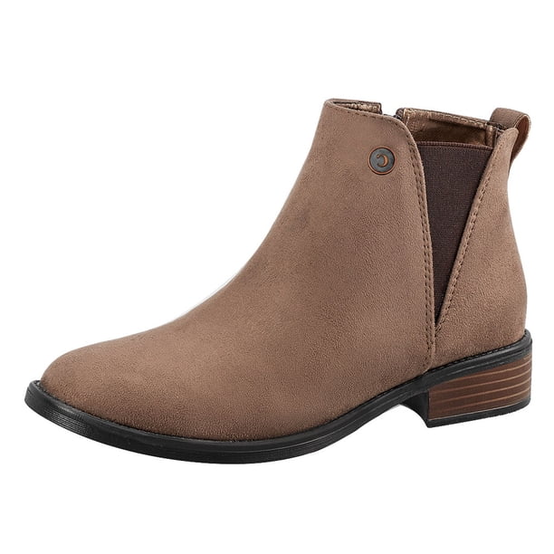 Botin Para Mujer CASTALIA 282-110 Café de Gamuza con Elástico ajustable