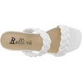 thumbnail image 4 of Bellini Fuss Womens Chunky Heel Mule Sandal 11 Wide White Smooth, 4 of 5