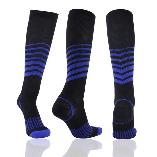 LNGOOR Chaussettes de Compression Médicales Varices Nylon Bas de Soins Infirmiers Adaptées pour le Sport Chaussettes de Compression Noires Anti-Fatigue
