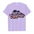 thumbnail image 4 of XFeng Kids Florida Palm Tree Graphic T-Shirt, Gradient Letter Coconut Tree Short Sleeve Casual Tee, 4 of 4