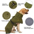 thumbnail image 5 of Amztom Dog Winter Waterproof Coat, Warm Fleece Lined Snowsuit with High Neck & Reflective, Windproof Puffer Jacket for Cold Weather,(Green, M), 5 of 8