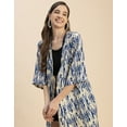 thumbnail image 5 of Moomaya Kimono Sleeves V Neck Printed Rayon Shrug -Women's Stylish Printed Shrug, 5 of 9