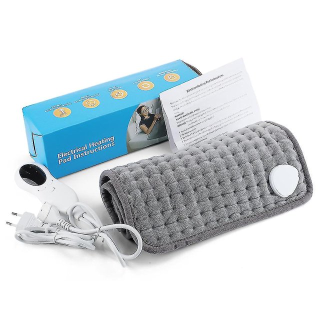 EU PLUG 220-240V Almohadilla calefactora eléctrica, manta de fisioterapia con calefacción de terciopelo suave de 10 velocidades para alivio del dolor de espalda y cintura Abdominal en invierno