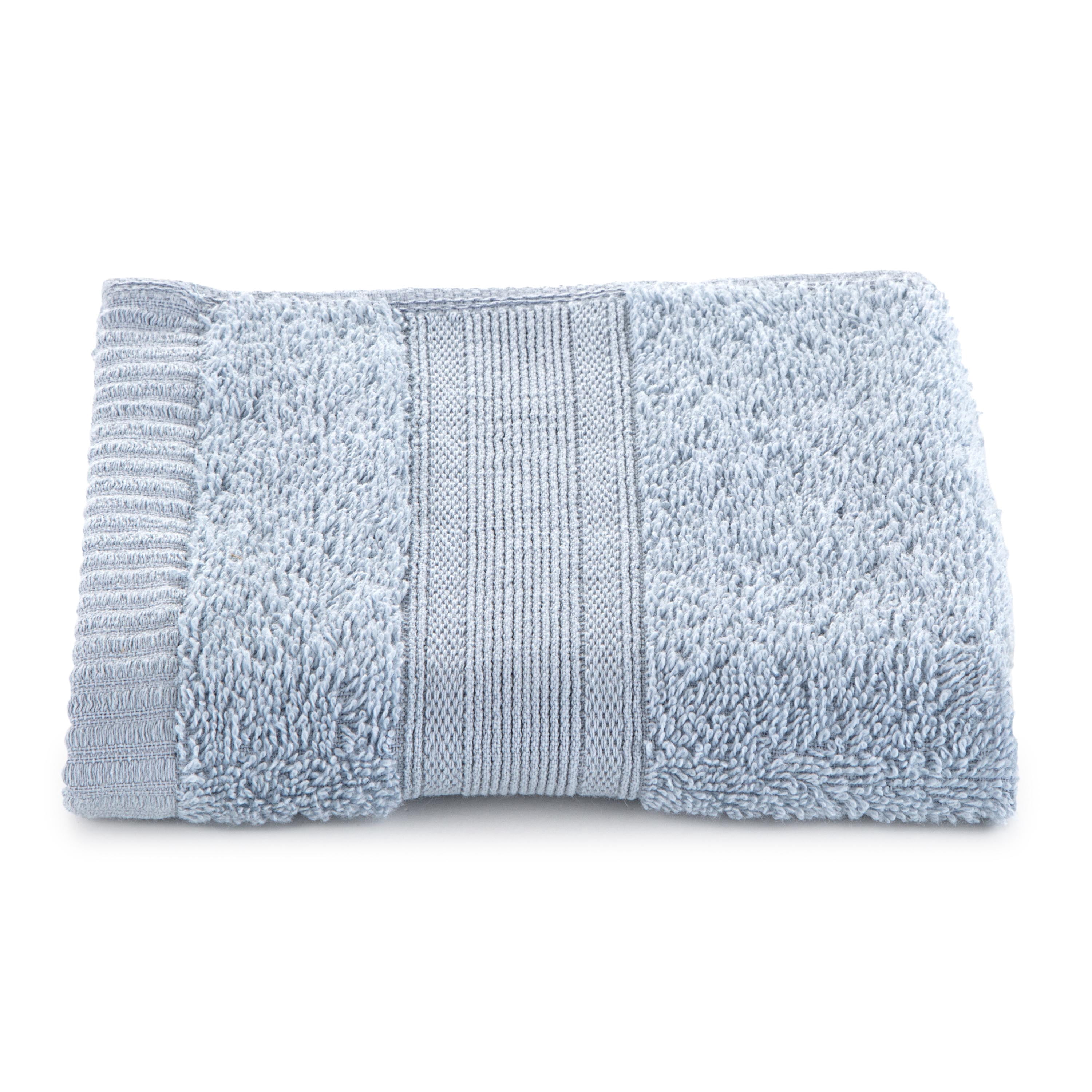 Martex Clean Essentials 6-Piece Cotton Towel Set, Low Lint & Highly Absorbent, Blue