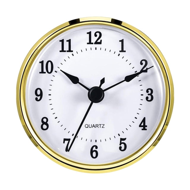 de reloj de 3-1/8 pulgadas (80 mm), pared retro silenciosa con pilas fácil de leer Árabe con borde dorado Zulema Inserto de reloj
