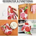 thumbnail image 6 of Kitchen Dish Towels, Cute Cartoon Strawberries Kitchen Towels Set of 6 Super Soft Absorbent Dish Towels Set Microfiber Polyester Kitchen Dish Cloths Decorative Tea Towels, 28"x18", 6 of 7