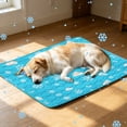 thumbnail image 5 of Runkheen 2026 New Self-Cooling Dog Mat, Portable Washable Cooling Pad for Dogs Cats, Summer Pet Crate Kennel Mat for Indoor Outdoor Car Use, Deep Blue XL Size, 5 of 9