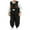 Black, variant on Baby Cute Animal Puffer Snow Bib Overalls Toddler Zip up Ski Jumpsuit Winter Waterproof Warm Clothes Down Snowsuit