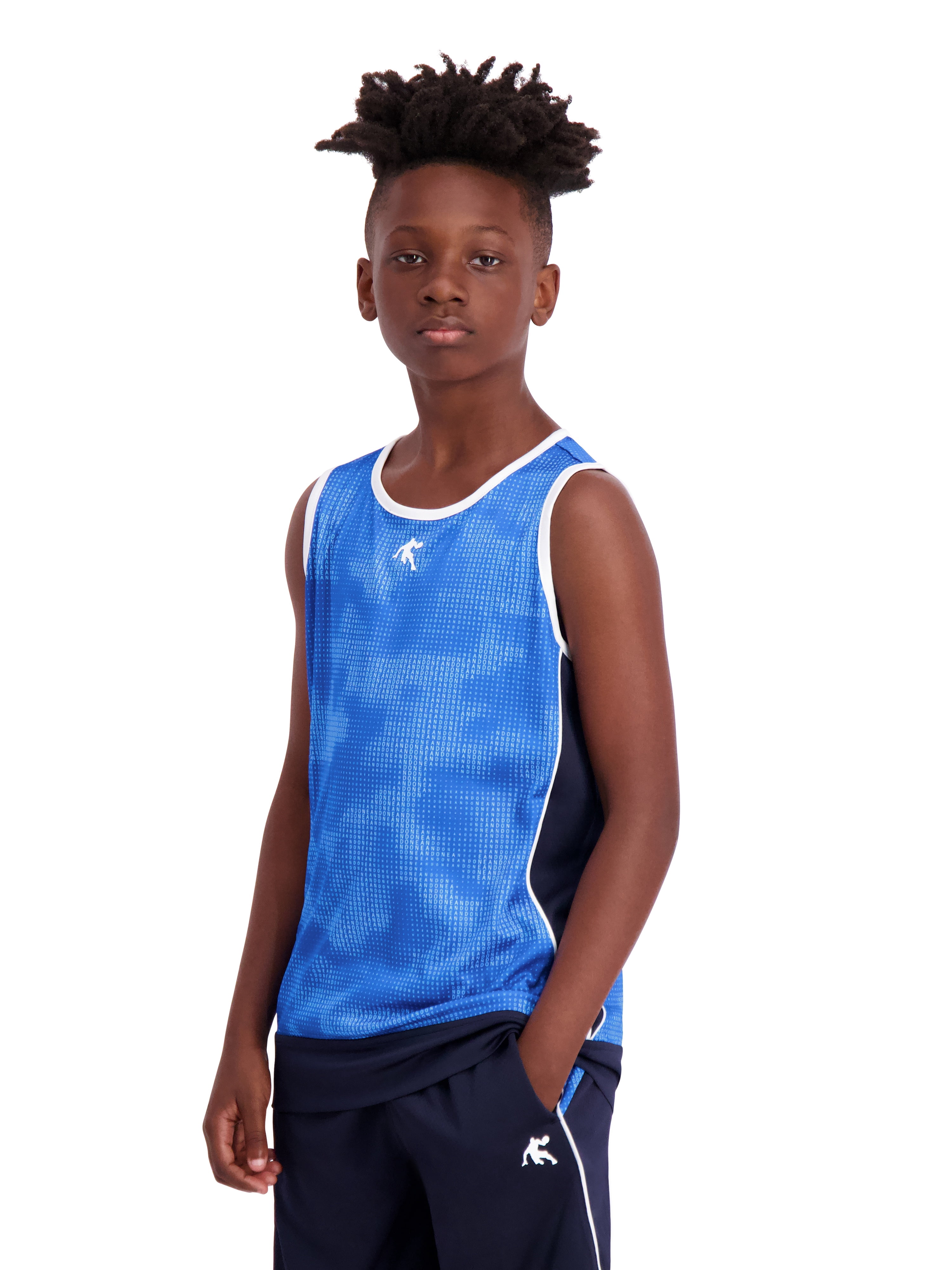 AND1 Boy's Athletic Baseline Basketball Tank Top, Sizes 4-18