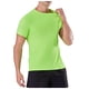 thumbnail image 2 of pstuiky camisetas para hombre, Blusa deportiva informal de color liso con cuello redondo y manga corta elástica para hombre camisetas de hombre l, 2 of 7