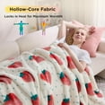 thumbnail image 3 of Gentlesoft Strawberry Blanket for Couch, Thick Warm Sherpa Throw Cute Strawberry Gifts for Women, Kids, Teen Girls, Baby & Grandkids, Christmas Decor Winter Blanket with Fruits, 50"x60", 3 of 8