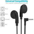thumbnail image 4 of Bulk Earbuds Earbud Headphones Wholesale Ear Buds in Classroom Disposable Earphones Lot Kids Pack for Headphone Set Over Black Multipack of Student School Supplies Mp3 Wrapped Black (100 Pack), 4 of 4