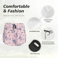 thumbnail image 6 of Picia Butterfly Pattern Women's 2 in 1 Athletic Running Shorts High Waisted Workout Casual Gym Sweat Shorts with Comfy Liner Zipper Pockets-Large, 6 of 9
