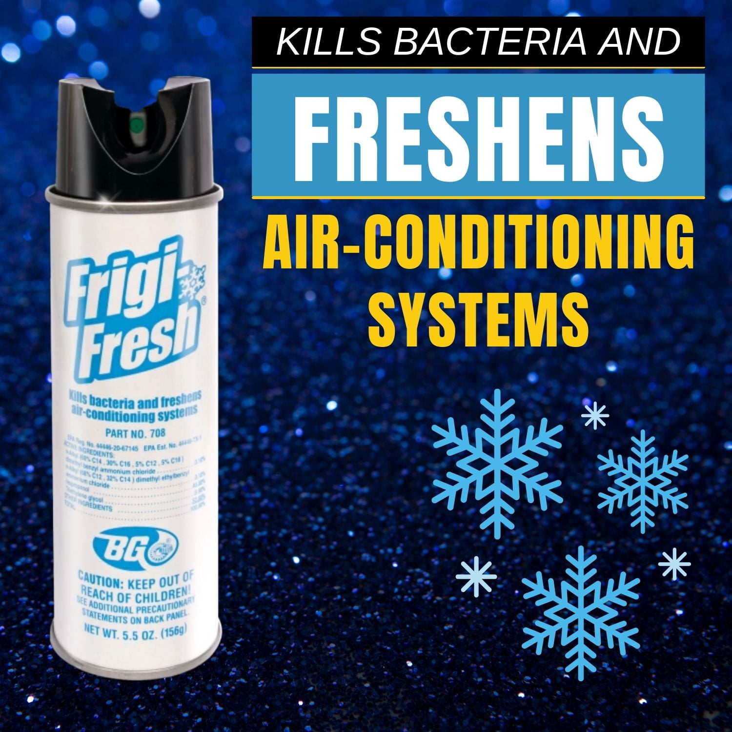 AC System Disinfectant BG Frigi-Fresh 5.5 Oz AC System Cleaner ...